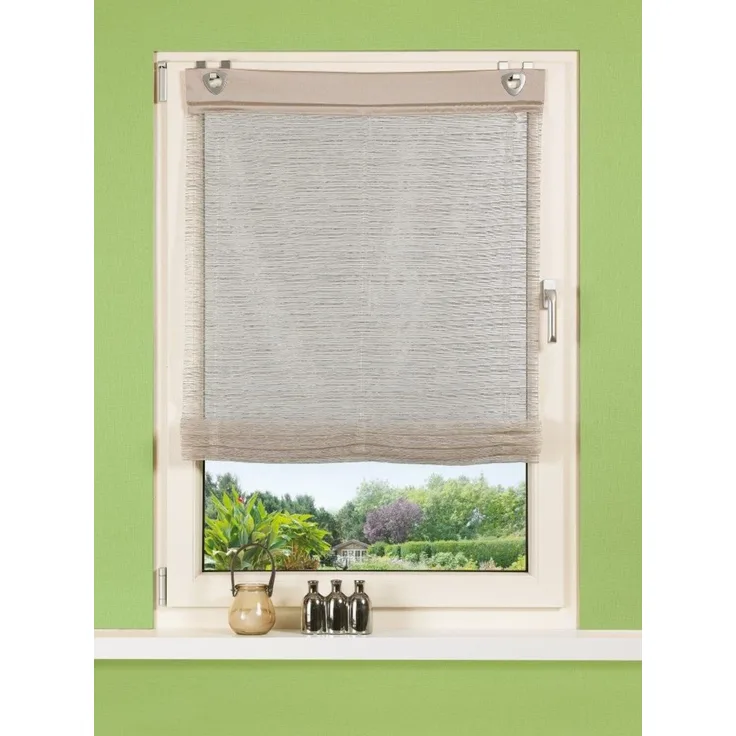 Home Wohnideen Raffrollo Effektvoile stein 140 x 45 cm