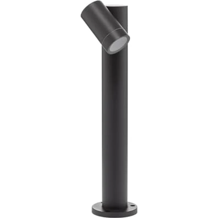 PRIOS Außenleuchte Tulimar, moderne 1-flammige Pollerleuchte aus schwarzem Aluminium, IP65, GU10, für Garten und Terrasse – Bild 1