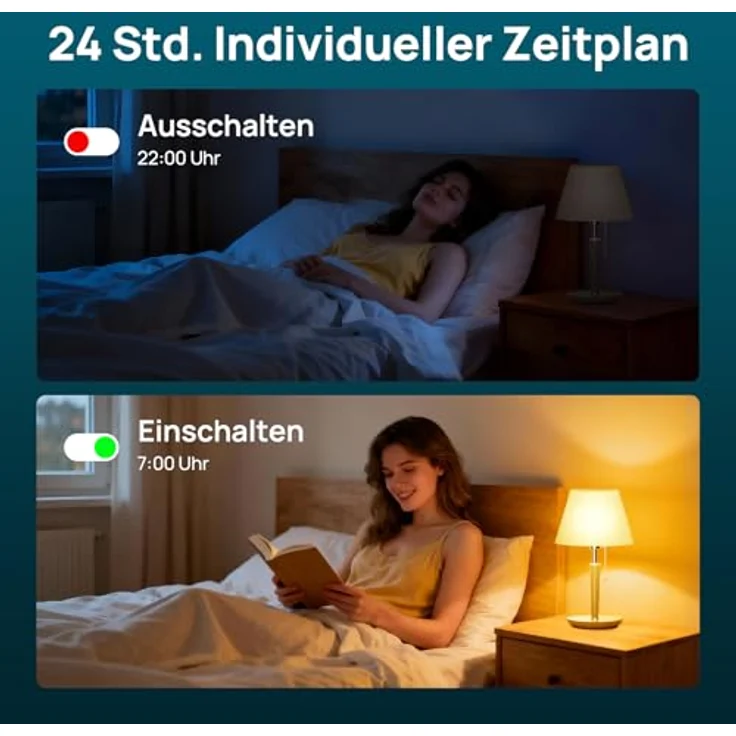 Linkind Matter Smart Alexa Lampe E14 Kerze CRI90+, RGBTW & 16Mio. Farben, 1-100% Dimmbar, Dotis+ AI Technologie, 1800K-6500K, Musik-Sync & Timer, B38/C38, 4.8W, 470LM, 4 Stück – Bild 5