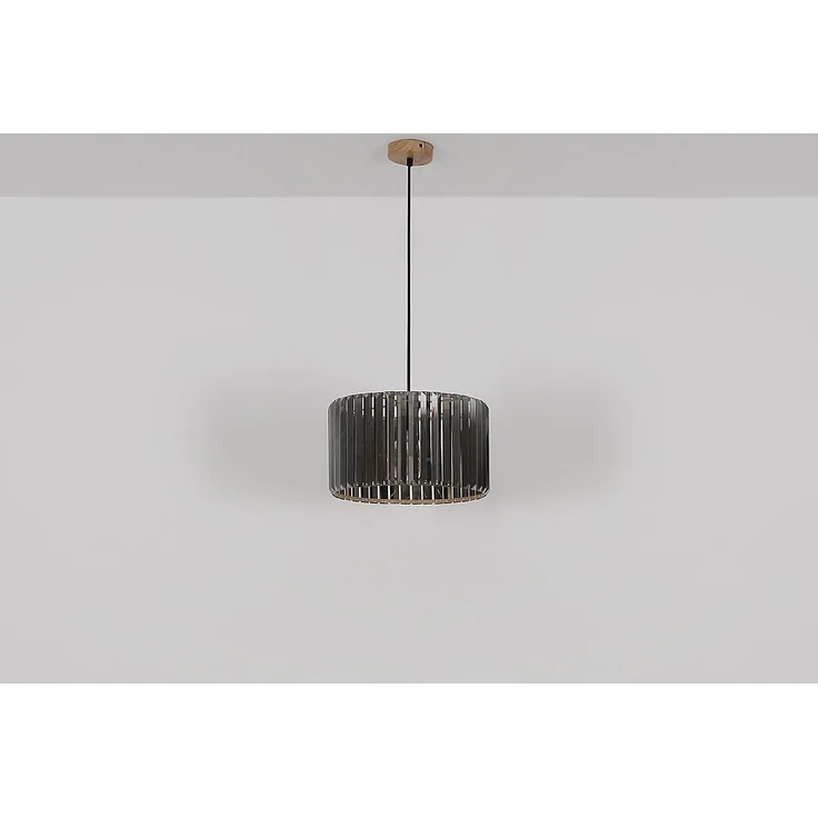 Moderne LED Pendelleuchte einflammig mit Rauchglas Kristall Ø 35cm – Bild 10