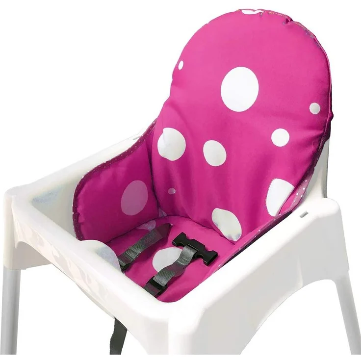 ZARPMA Sitzbezüge Kissen Kompatibel für Ikea Antilop Hochstuhl , Waschbar Faltbarer Baby Hochstuhl Bezug Kinder Sitz Covers Stuhlkissen(Lila) – Bild 1