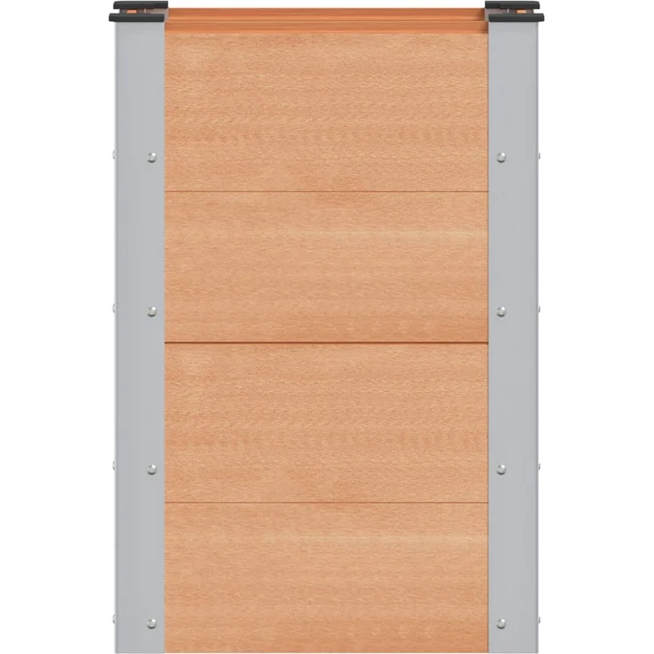 vidaXL Hochbeet Braun 50 x 30 x 72 cm WPC und Aluminium 42039025 – Bild 3