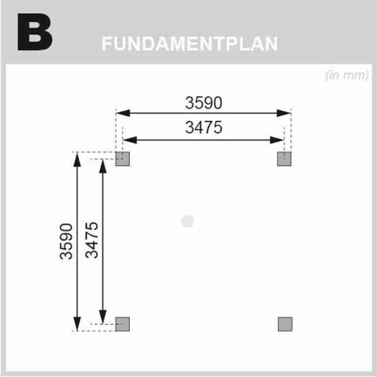 Karibu Pavillon Carport Classic Kirn 1 – Bild 5