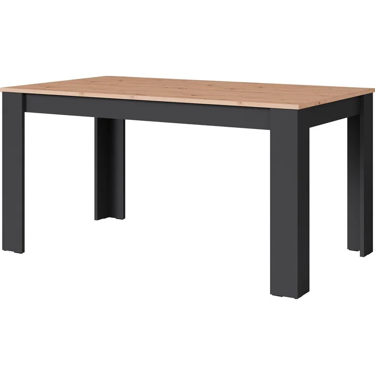 byLIVING Esstisch NORI/Moderner Küchentisch in Eiche-Optik/Untergestell Melamin anthrazit/Großer Tisch / 160x90, H 75 cm – Bild 3
