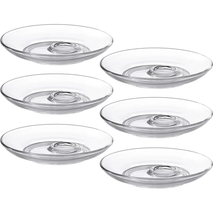 Leonardo Senso Kleine Untertasse 6er Set, Unterteller, Glasuntersetzer, Untere, Glas, D 11. 5 cm, 14652