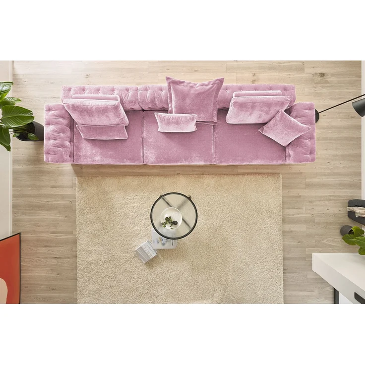 KAWOLA Nierenkissen SEPHI medium Cord Vintage rosa 37 x 19 x 67 cm – Bild 7