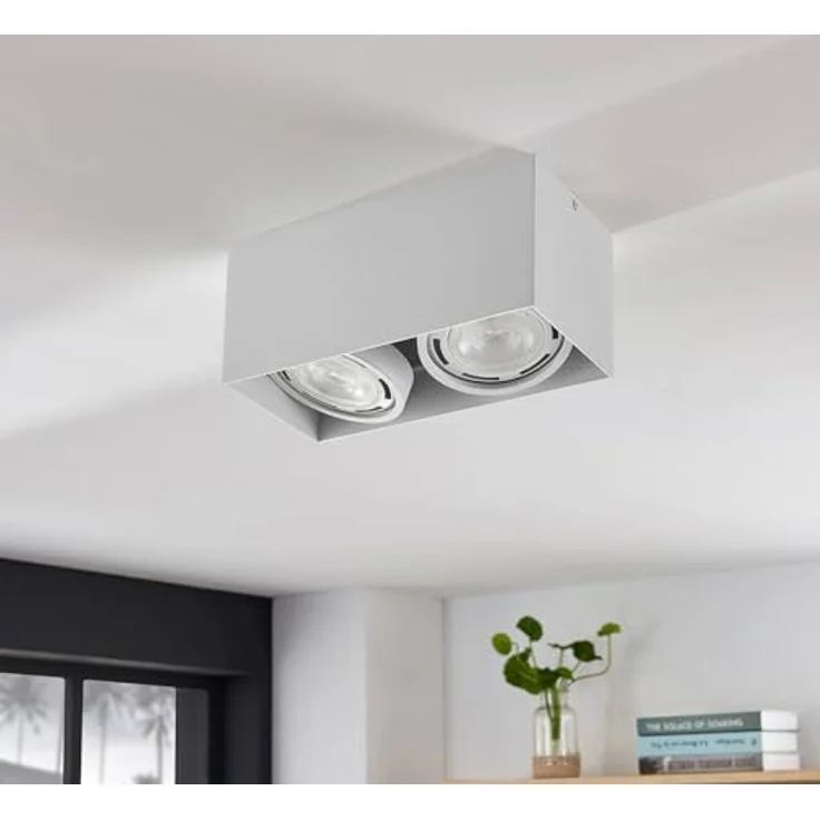 Arcchio Strahler Mabel, 2-flammige Deckenlampe aus weißem Aluminium mit GU10-Fassungen, moderne Küchenleuchte – Bild 3