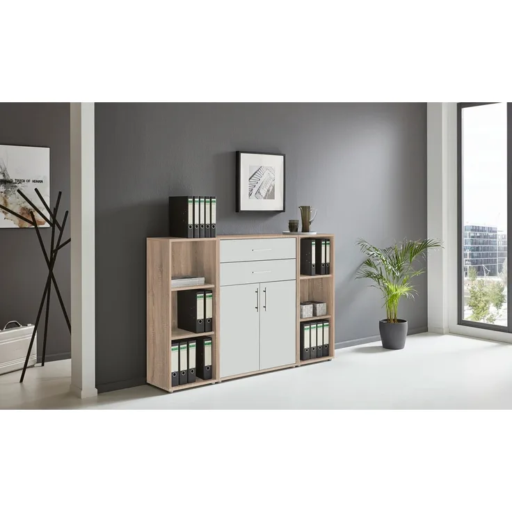 BMG Möbel Aktenschrank Tabor (Set 13, Büroschrank mit Metallgriffen) Made in Germany