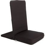 Bodhi Mandir Bodenstuhl | Meditationsstuhl mit dickem Sitzkissen | Komfortabler Bodensessel mit gepolsterter Rückenlehne | Waschbarer Bezug | Ideal für Freizeit, Yoga & Meditation (black)