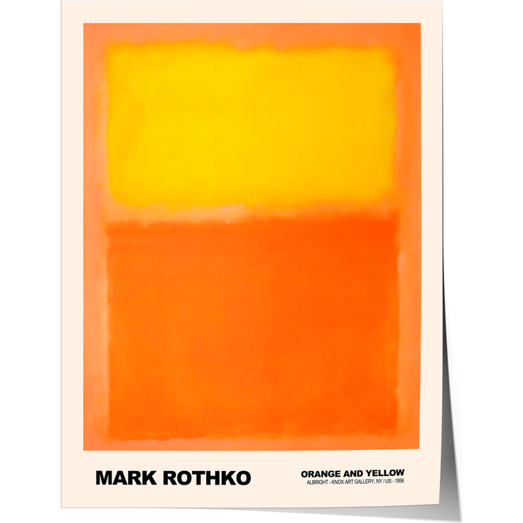 Poster Mark Rothko · Orange and Yellow · Abstrakter Expressionismus, Farbfeld · Print ohne Rahmen - 40x60cm