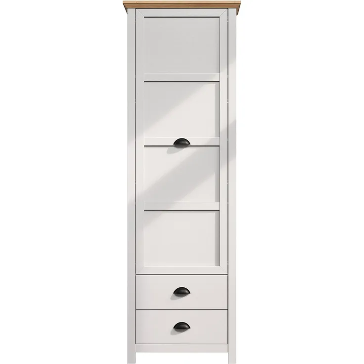 Garderobenschrank Landside in grau und Eiche Schuhschrank 65 x 201 cm