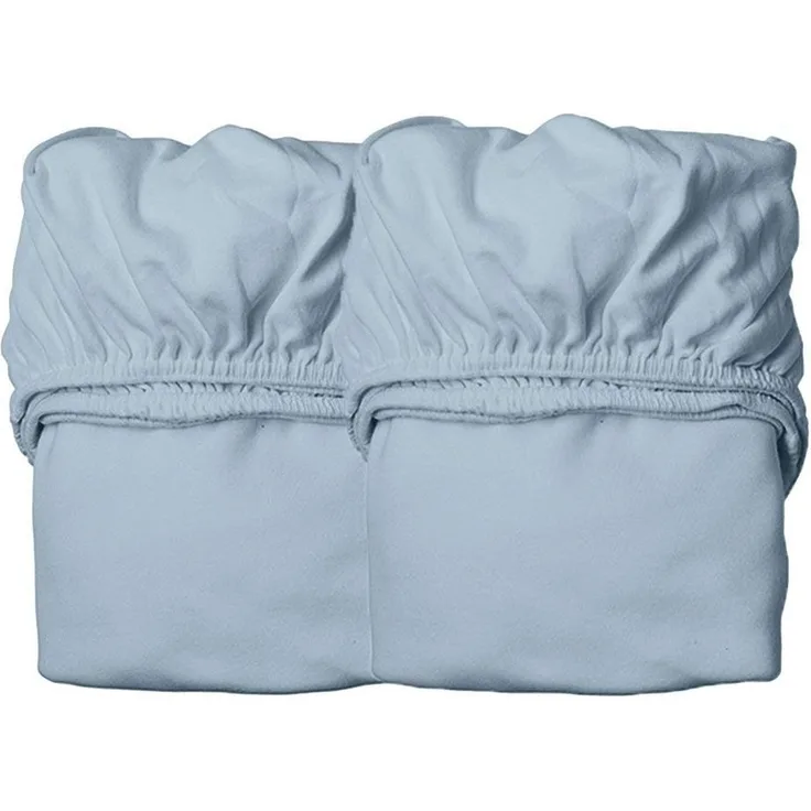 Leander Spannbettlaken für das Babybett, 2 Stk., blau