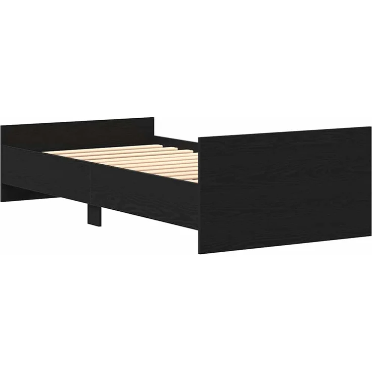 vidaXL Bettgestell ohne Matratze Schwarz Eichen-Optik 100x200 cm 862366 – Bild 6