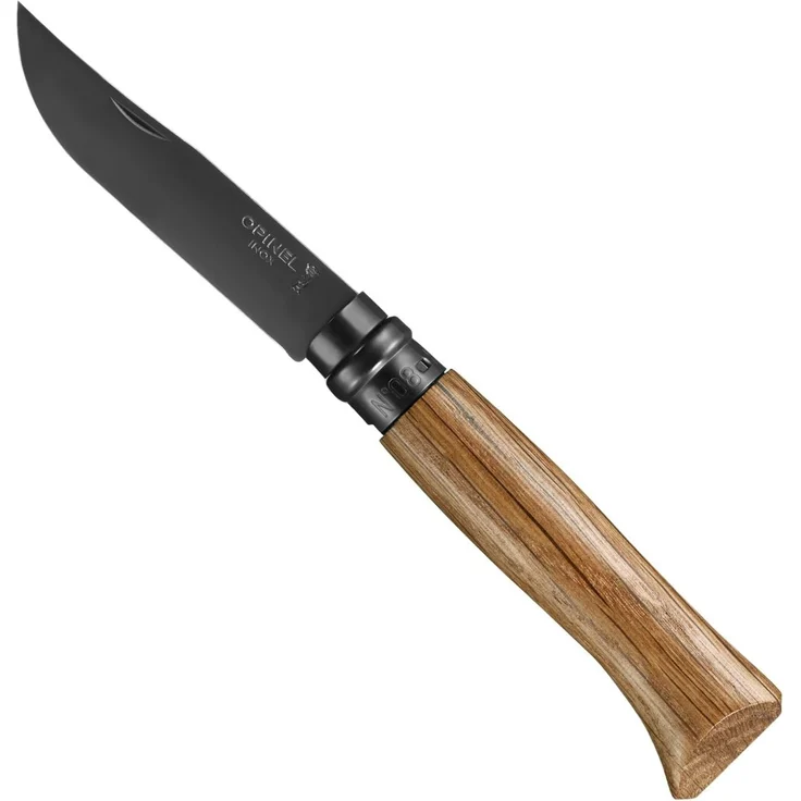 Opinel Tradition Luxury N°08 - Klappmesser - 8.5 cm - mattschwarze Klinge, gelbbraun mit gleichmäßig marmoriertem Griff – Bild 1