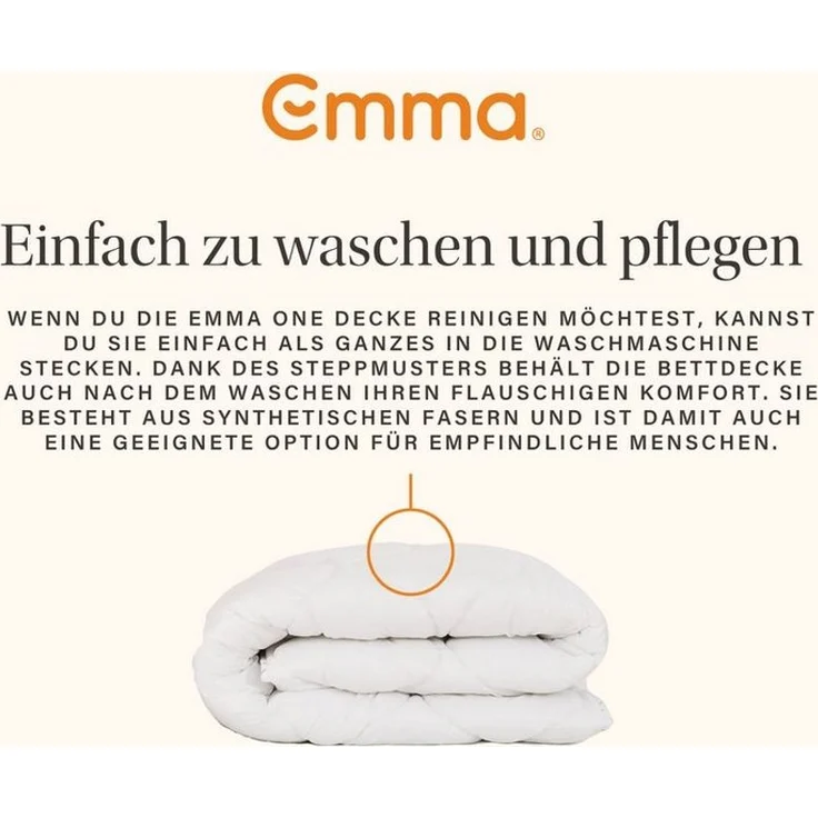 Emma Microfaserbettdecke Emma One Medium Decke, Gesteppte Decke für durchgehend gemütliche Nächte – Bild 4