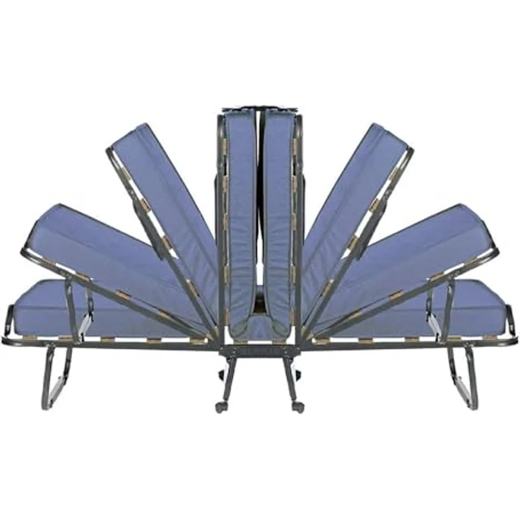 Talamo Italia - Klappbett Piera, platzsparendes Feldbett mit 15-Lattenrost, inklusive Schutzhülle, 100% Made in Italy, 80x200h40 cm, inklusive Memory-Matratze – Bild 5