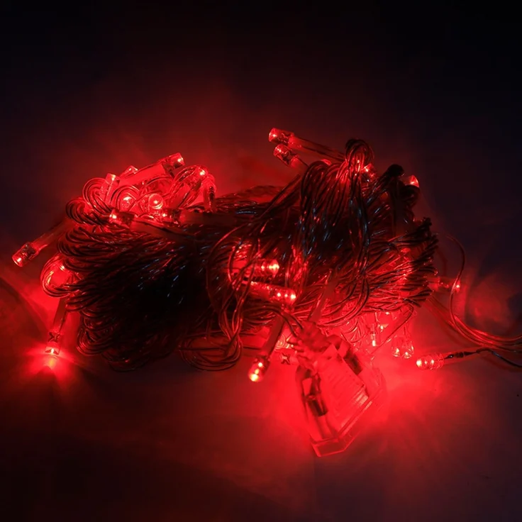 ABC LED-Lichterkette für Außenbereich, 2000 LED, rot, 100 m, 8 Leuchtmodi – Bild 2