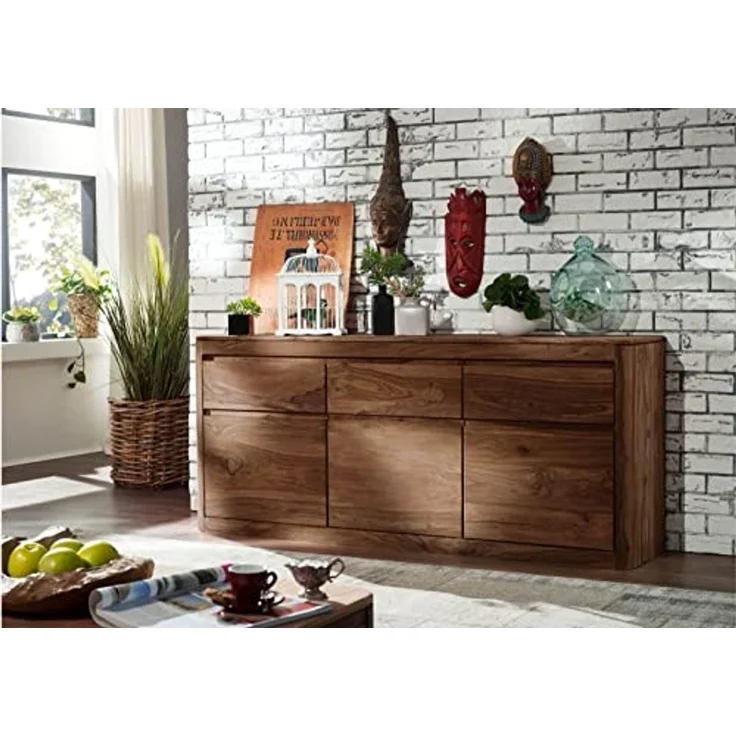 Sideboard Sheesham 185x40x80 smoked cherry gebeizt TORONTO #101 – Bild 2