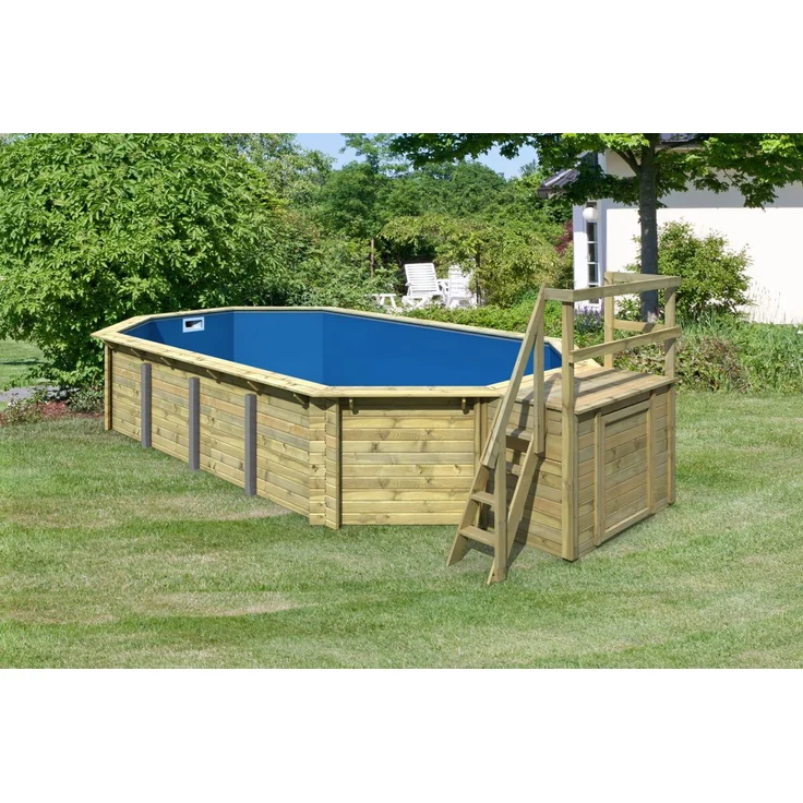 Karibu Pool Modell 5B Classic 400x781 cm, Holz kdi mit Filter+Skimmer