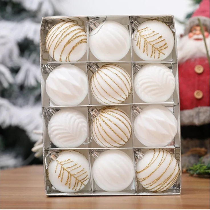 Bomiclss Weihnachtsbaumkugel Weihnachtskugeln aus Samt, 12er Set Samt Weihnachtsdeko, Christbaumschmuck – Bild 2