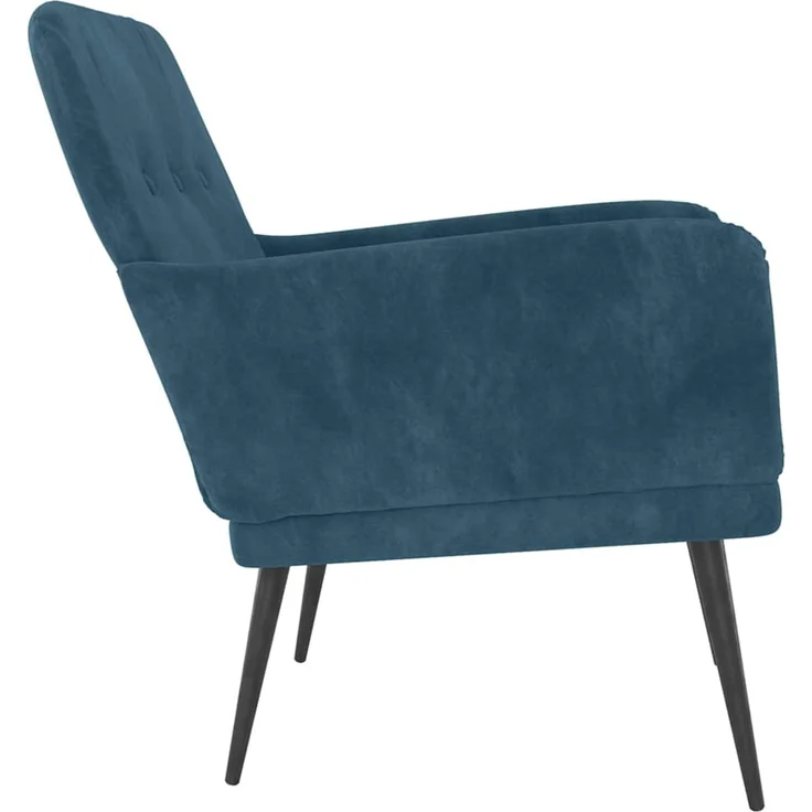 Sessel wohnzimmer, Relaxsessel Blau 62x79x79 cm Samt – Bild 5