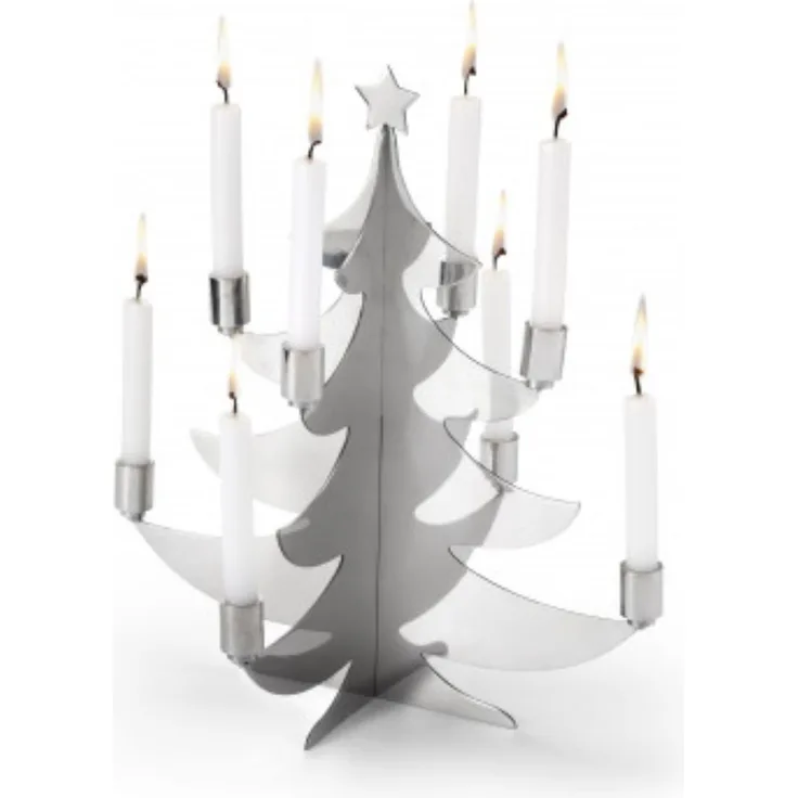 GRENOBLE filigraner Weihnachtsbaum für Stabkerzen - poliert