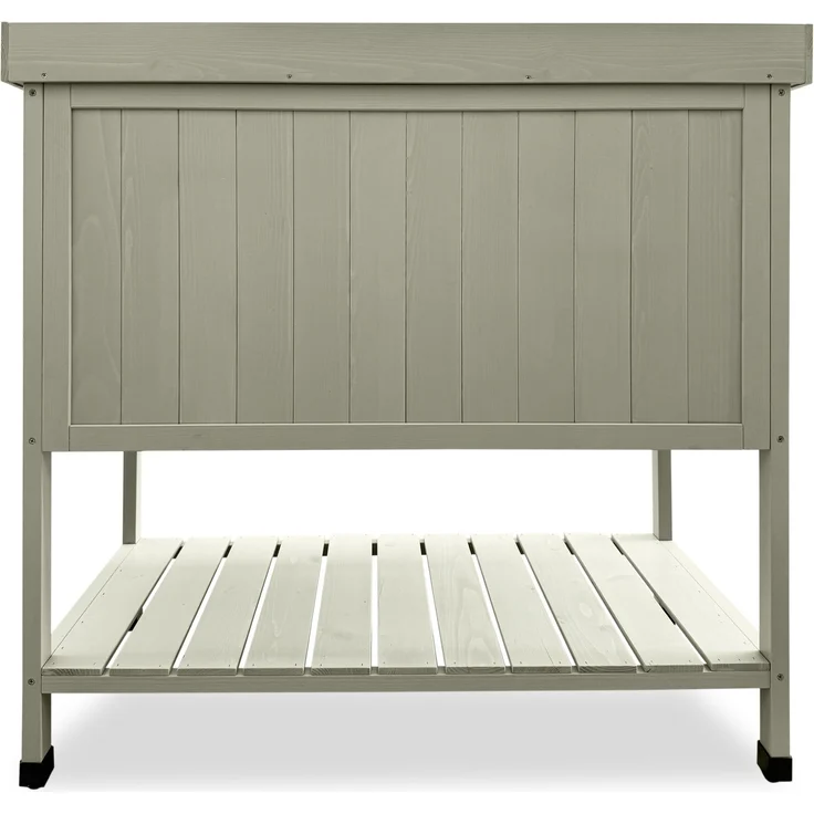 HABAU Pflanztisch mit Unterschrank und Ablage aus Holz, Grau, 98 x 48 x 97,5 cm – Bild 4