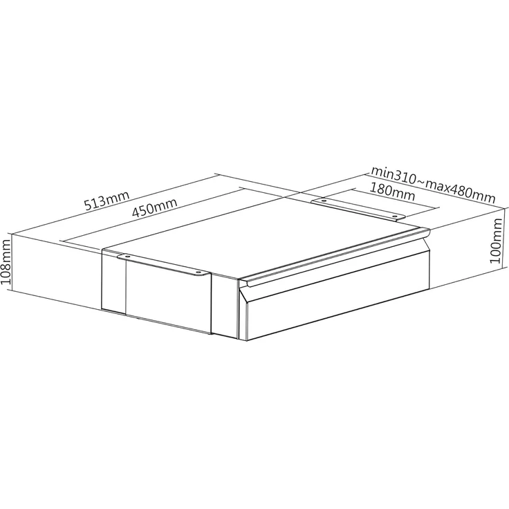 DIGITUS Schreibtisch Unterbau-Schublade – Bild 8