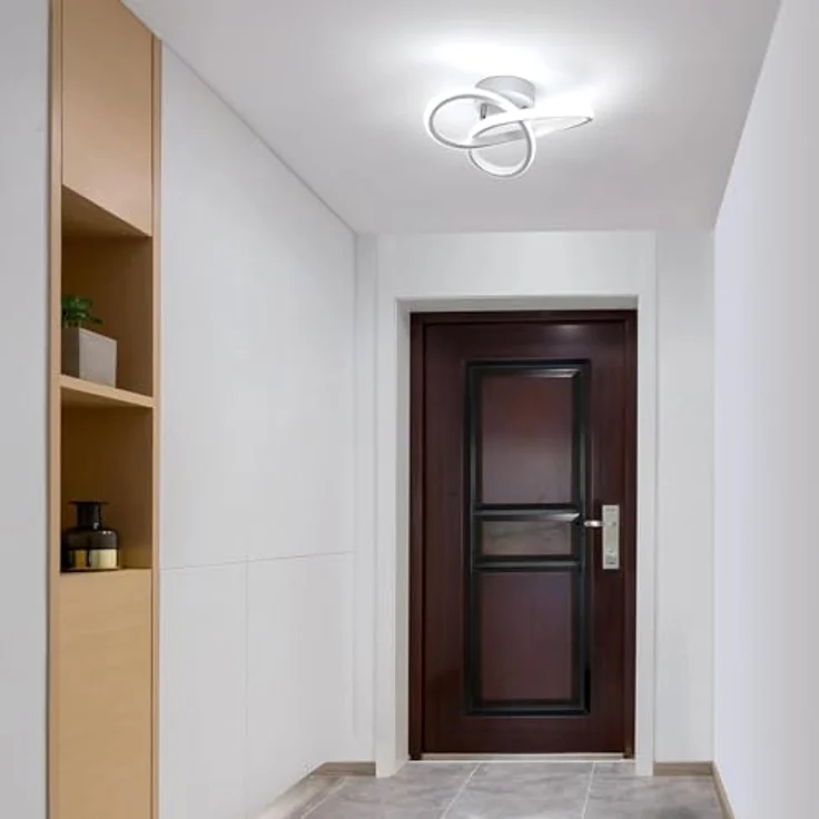 Comely Moderne LED Deckenleuchte, 22W 2500LM Modern Kreative Minimalistische Deckenlampe für Schlafzimmer Flur Wohnzimmer Korridor Aluminium-Deckenleuchten Küchenlampe Flurlampe, Weißem Licht – Bild 7