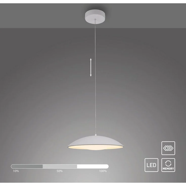SCHÖNER WOHNEN-Kollektion LED Pendelleuchte LENTE, Memoryfunktion, LED fest integriert, Warmweiß, SCHÖNER WOHNEN Kollektion, Downlight – Bild 4