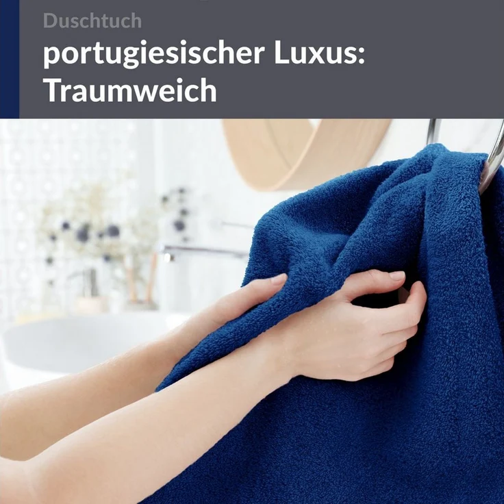 Lashuma Duschtuch - London Premium, Frottee (1-St), Badetuch 70x140 cm, 100% Baumwolle Made in Portugal – Bild 2