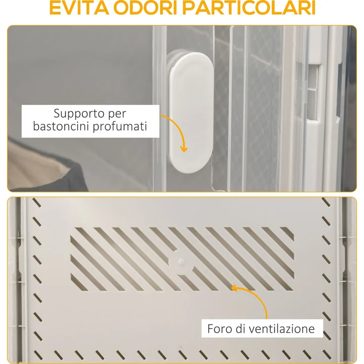 Platzsparender, modularer Schuhschrank auf Rollen, 8 Fächer à 28 x 36 x 21 cm aus PP-Kunststoff, weiß – Bild 7