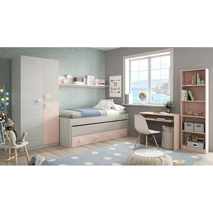 habeig Kinderregal Bücherregal Standregal Regal Aktenschrank 180x52cm, Made in Spain – Bild 7