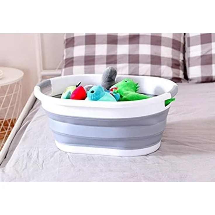 Ruhhy Wäschebox Wäscheschüssel Wäschekorb (Spar-Set, 1 St, platzsparend faltbar), 25l Silikon zusammenklappbarer – Bild 7