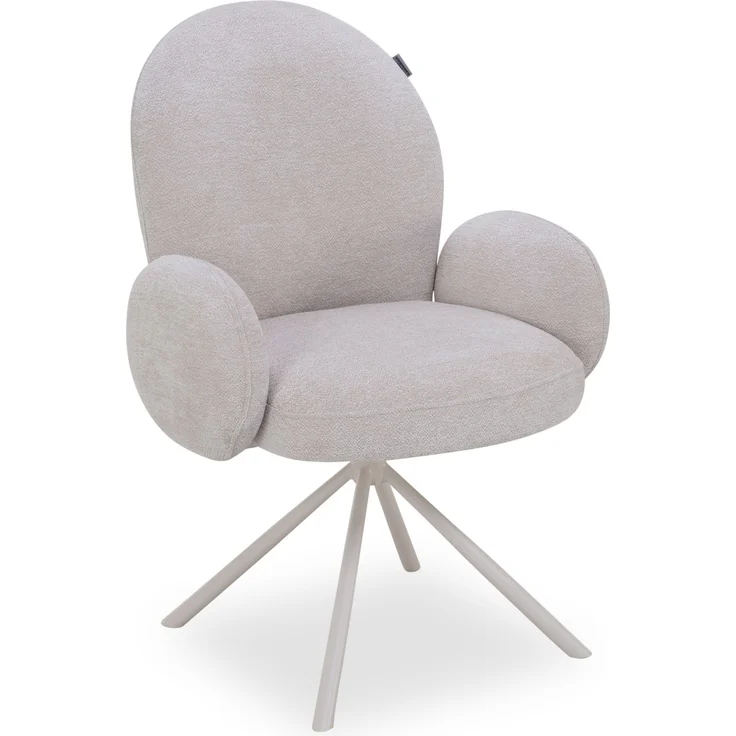 Polsterstuhl SANSIBAR FREDERIKSTAD LBH 61x65x91.50 cm weiß Esszimmerstuhl Freischwinger Schwingstuhl – Bild 1