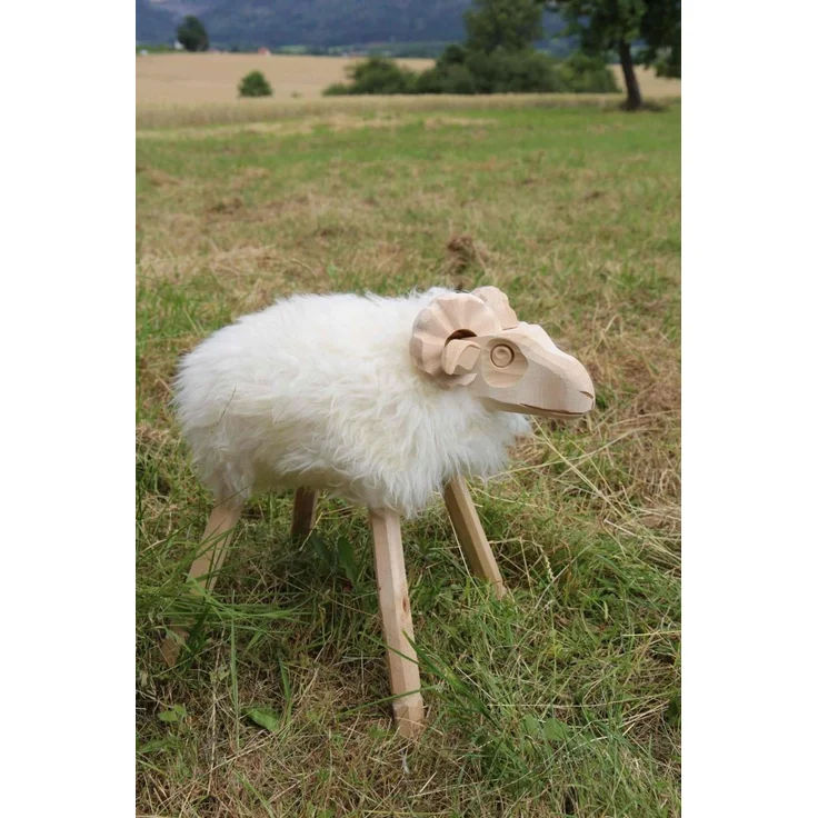 Holzschaf Paulchen M Lammfell MODELL 36 – Bild 6