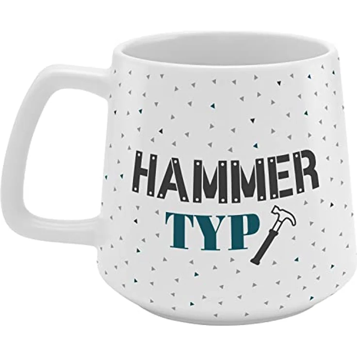 GRUSS & CO Tasse konisch "Hammer Typ" | Steinzeug, 43 cl, mehrfarbig | Männergeschenk | 48449 – Bild 3
