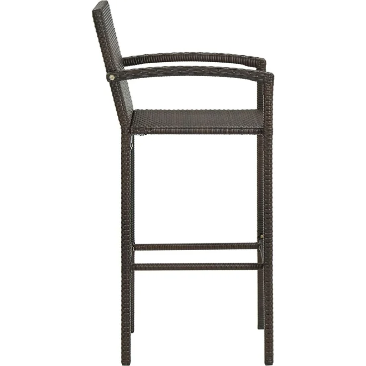 vidaXL Barhocker 2 Stk. Braun Poly Rattan 362580 – Bild 4