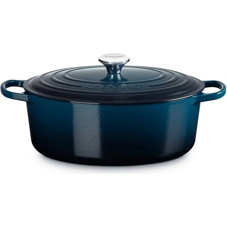 LE CREUSET Bräter Bräter Signature oval nuit 33cm, Emailliertes Gusseisen – Bild 4