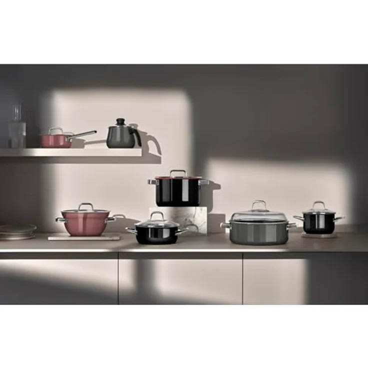 WMF Topf-Set Fusiontec Mineral Pro, 4-teilig, kratzfestes Material, Platinum, für alle Herdarten geeignet, Made in Germany – Bild 5