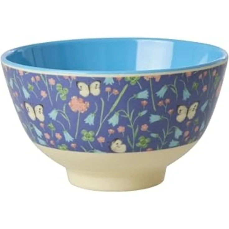 Rice Butterfly Field Print Melamine Bowl Small 300 ml