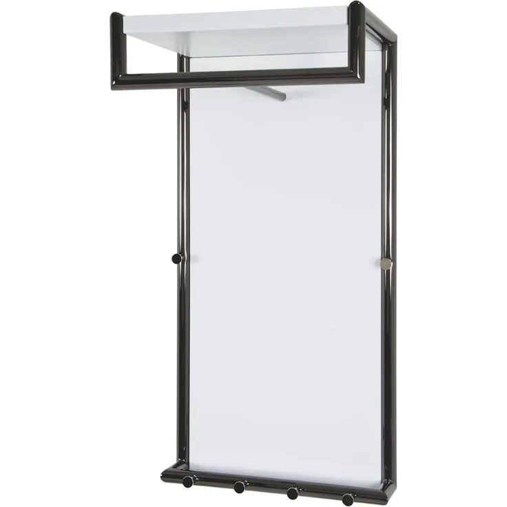 Wandgarderobe chrom dunkelweiss 40x80x30cm