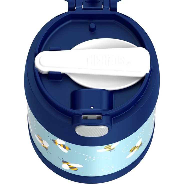 THERMOS Thermobehälter FUNTAINER FOOD JAR, Thermobehälter für Essen, spülmaschinenfest, Edelstahl, Kunststoff, Silikon, (1-tlg), 0,3l, 5h heiß & 7h kalt, dicht & auslaufsicher, mit klappbarem Löffel – Bild 3