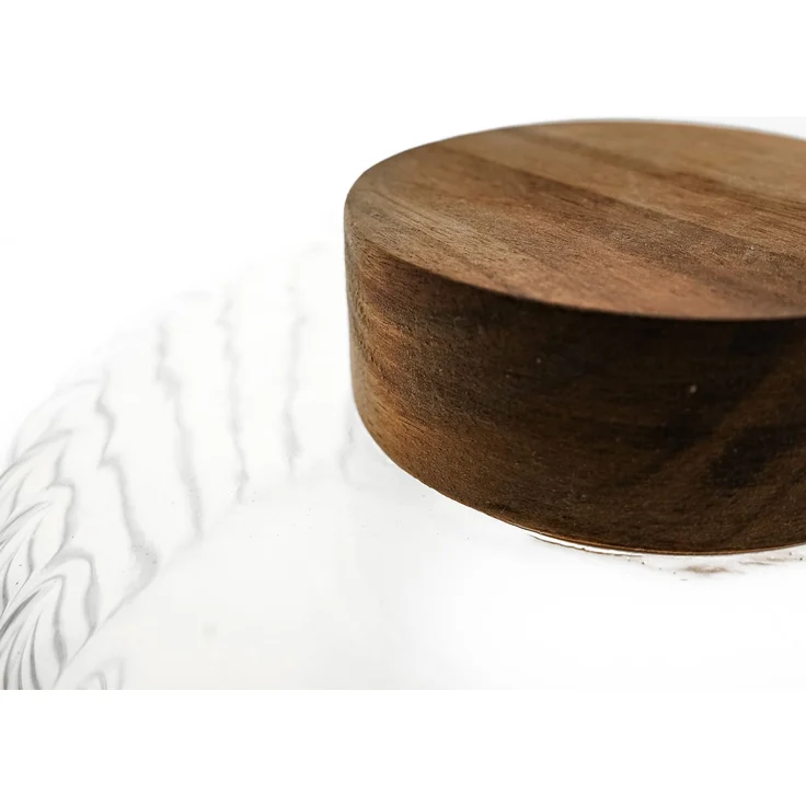 Luana Bowl Piccola Glasschale mit Akazienholz - Servier- & Dekoschale, 14 x 9,5 cm – Bild 5