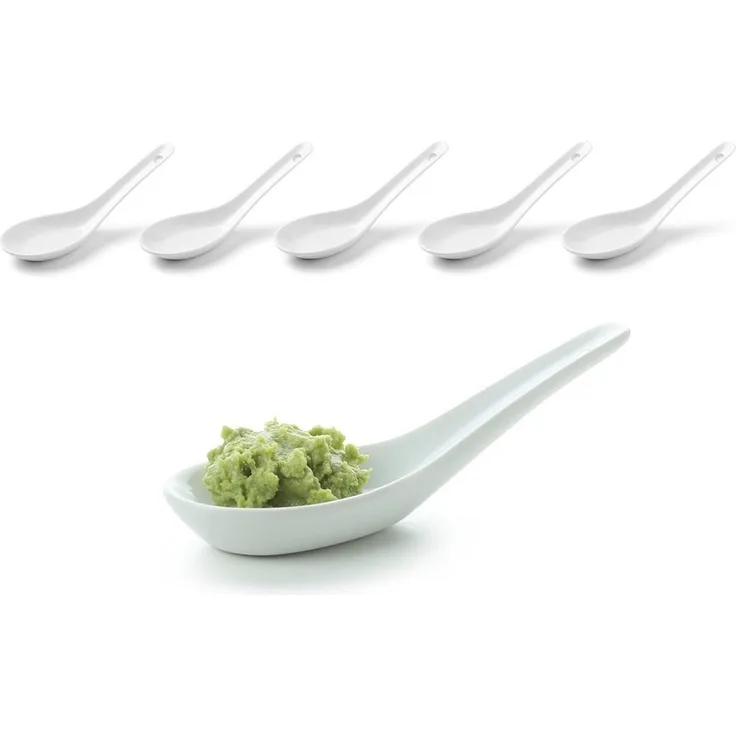 Provance Reislöffel 6 - 24 Vorspeise Appetizer Reislöffel Porzellan Suppenlöffel, Porzellan