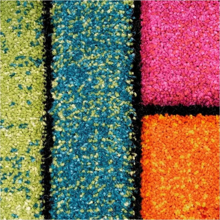 Paco Home Teppich Brilliance 661, rechteckig, Höhe: 18 mm, Kurzflor, modernes 3D-Patchwork Design – Bild 3
