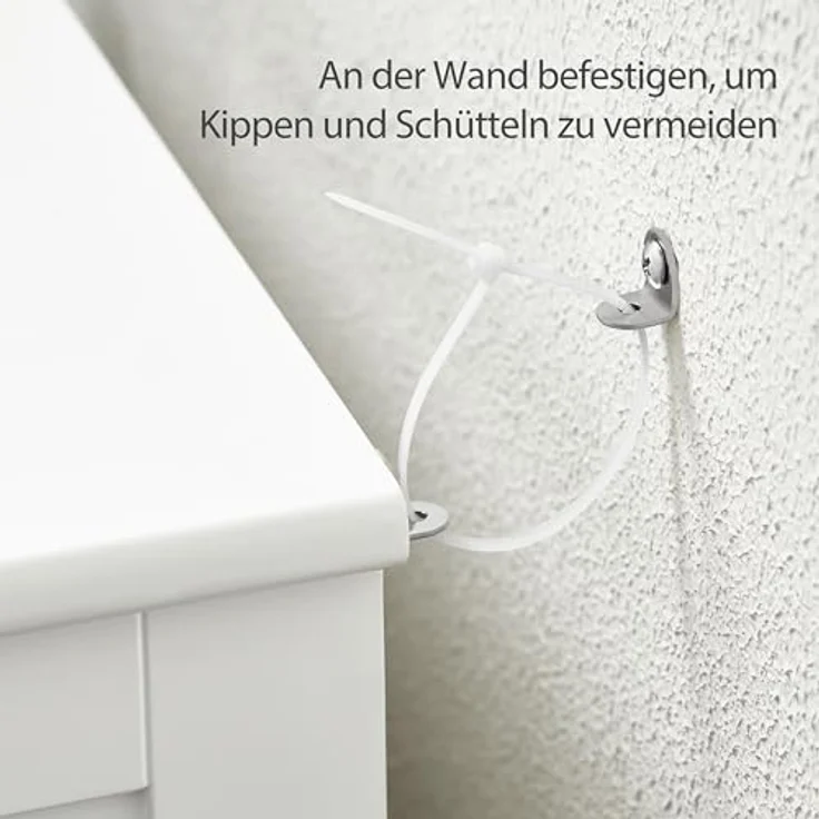 Yaheetech Badschrank Küchenschrank mit Doppeltür & Einstellbarem Regal Badkommode Sideboard Badezimmer/Wohnzimmer/Flur Weiß 50 * 30 * 92.5cm – Bild 8
