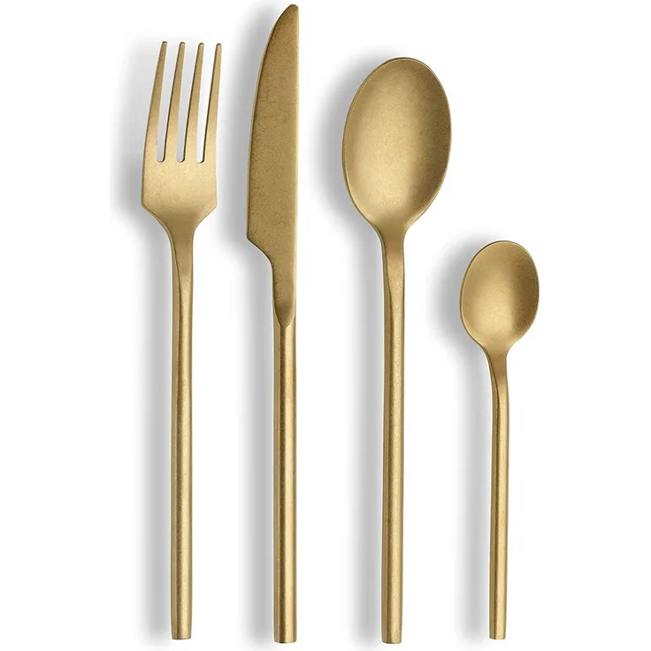 ECHTWERK Besteck-Set Bari (16-tlg), 4 Personen, Chromnickelstahl 18/10, Edelstahl