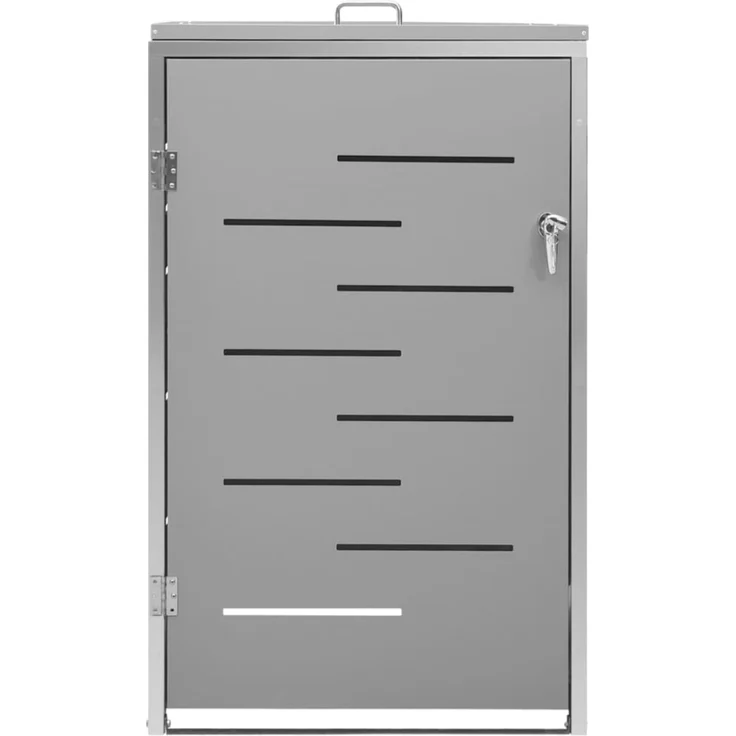 vidaXL Mülltonnenbox für 1 Tonne 69x77,5x112,5 cm Edelstahl 149558 – Bild 6