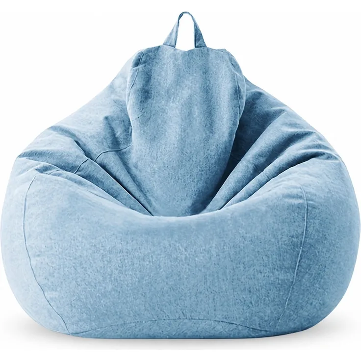 Sitzsack-Hülle ohne Füllmaterial, Himmelblau, 70 x 80 cm, Stoffbezug für Innen- und Außenbereich